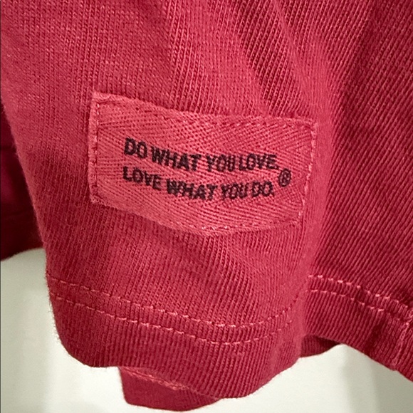 Red Long Sleeve Shirt with Heart Design - Picture 3 of 5